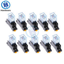 10Pc MY2NJ Relay Coil General DPDT Micro Mini Electromagnetic Relay Switch HH52P with Socket Base  AC110V AC 220V DC12V DC24V 2024 - buy cheap