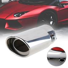 Stainless Steel Car Tail Rear Chrome Round Exhaust Pipe Tail Muffler Tip Car Rear Tail Throat Liner Accessories Car Styling New 2024 - buy cheap