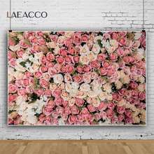 Laeacco Spring Blossom Red White Rose Flowers Scenic For Wedding Birthday Customized Photography Backdrops Photo Backgrounds 2024 - buy cheap