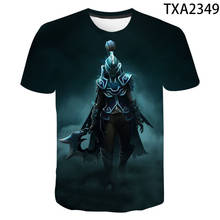 Camiseta estampa 3d para meninos e meninas, camiseta casual dota 2 para homens e mulheres crianças verão manga curta 2024 - compre barato