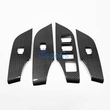 For Toyota RAV4 XA50 2019 Carbon Fiber Color Interior Window Glass Button Switch Overlay Trim Panel Car Styling Accessories 2024 - buy cheap