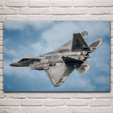 F 22 Raptor aircraft super fighter, carteles de tela en la pared, imagen artística para el hogar, decoración para sala de estar, KN526 2024 - compra barato