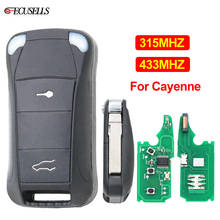2 Button Remote Car Key 315Mhz / 433Mhz ID46 Chip HU66 Uncut Blade for Porsche Cayenne 2004 2005 2006 2007 2008 2009 2010 2011 2024 - buy cheap