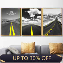 Wall Art Canvas Painting Interstate Highway Nordic Photo Posters And Prints Black White Canvas Pictures For Living Room Decor 2024 - buy cheap