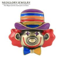 Neoglory Vivid Lucky Enamel Clown Brooches For Women Funny Colourful Pins For Cosplay Cloth Accessories Gifts & Souvenir 2024 - buy cheap