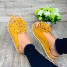 Sandalias planas de plataforma para mujer, zapatos de gladiador sin cordones, cómodos, de talla grande 2024 - compra barato