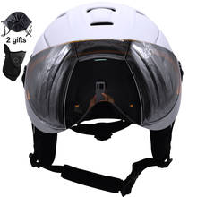 Locle qualidade superior óculos de esqui capacete certificação ce segurança esqui capacete com óculos patinação skate snowboard capacete 2024 - compre barato