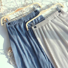 Gowyimmes calças plissadas femininas, calças de chiffon largas casuais para verão, calças compridas para mulheres p750 2024 - compre barato