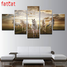 Fatcat prairie cavalo animais 5 peça diy pintura diamante quadrado completo redondo mosaico bordado venda costura decoração ae2493 2024 - compre barato