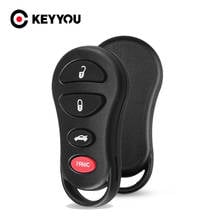 KEYYOU Car Keyless Entry Remote Key Shell Fob Case 4 Buttons Replacement For Chrysler Cruiser Dodge Ram Dakota Jeep Cherokee 2024 - buy cheap