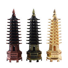 Modelo 3d de liga de feng shui, da china, torre de pagode artesanato, estátua, decoração de casa, artesanato de metal 2024 - compre barato