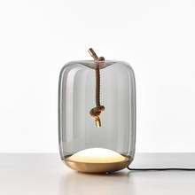 Lâmpada de vidro led, estilo nórdico, de madeira, turco, para sala de estar, sala de jantar, abajur de mesa 2024 - compre barato