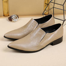 Zapatos Para Hombre Zapatos de negocios formales de cuero genuino Para Hombre Zapatos planos de oficina Para Hombre Zapatos Oxford Slip On Party Wedding 2024 - compra barato