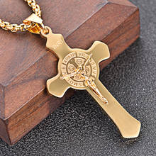 Cross Necklaces Punk Gold Jesus Pendant Chain Necklace For Men Boy Jewelry Gift 2024 - buy cheap