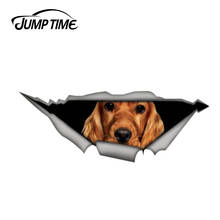 Jump Time 13cm x 4.8cm Spaniel car decal 3D Pet Graphic Vinyl Decal Car Window Laptop Bumper Animal Car Stickers 2024 - buy cheap