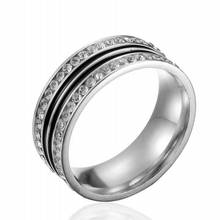 QianBei Stainless Steel Rings For Women Lines Trendy Wedding Rings 2024 - buy cheap