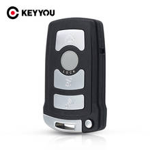 KEYYOU Car Key Case 4 Buttons For BMW 7 Series E65 E66 E67 E68 745i 745Li 750i 750Li 760i 7 Remote Key With Small Key Fob Case 2024 - buy cheap