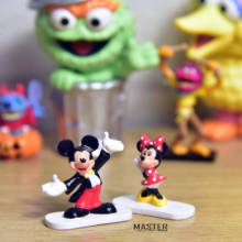 Mini Disney-figuras de Mickey Mouse y Minnie para decoración del hogar y la Oficina, modelo de juguete, 20 piezas = 10set 2024 - compra barato