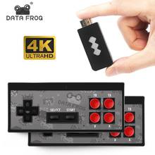 DATA FROG 4K HDMI-совместимая/AV Ретро игровая консоль со встроенными 568/600/1700 классическими играми, беспроводной контроллер 2024 - купить недорого