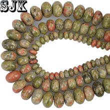 Natural Unakite Abacus Spacer Stone Beads Diy Necklace Bracelet Earring Charms Beads Handmade Jewelry Making  Accessories 2024 - buy cheap