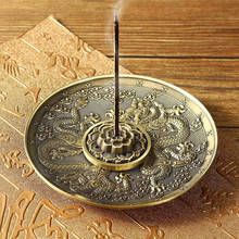 5 Holes Lotus Incense Burners Retro Dragon Incense Holder Stick Cone Censer Plate Buddhism Home Office Decoration Craft 2024 - buy cheap