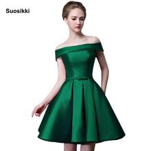 New arrival Gold prom dress short formal evening party dresses suosikki robe de soiree plus size wedding party gown 2024 - buy cheap