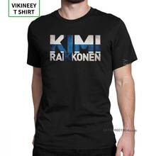 Man's Kimi Raikkonen Finnish Flag T-Shirts Funky Short Sleeve Clothes 100% Cotton Tees Printing Racing Motor Car T Shirts 2024 - buy cheap