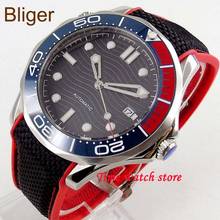 Luxury 41mm Miyota 8215 Automatic watch men Sapphire glass waterproof black dial rubber canvas strap ceramic Bezel luminous b233 2024 - buy cheap