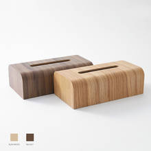 Walnut wood tissue box home paper table creative desktop storage box simple fashion living room tissue box WF821515 2024 - buy cheap