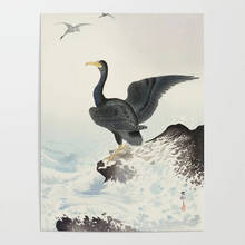 Pintura en lienzo para decoración del hogar, imágenes en alta definición de Cormorants, obra de arte de pared, cartel del mar de Stormy Modular para marco de sala de estar 2024 - compra barato