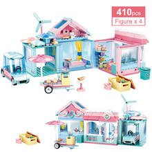 410Pcs Country Cottage Garden Villa Building Blocks Girls Friends Casual Party House DIY Architecture Intelligence Toys For Kids 2024 - buy cheap