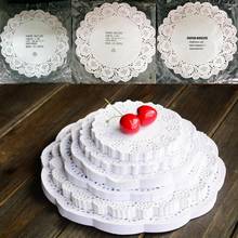 100Pcs Round Paper Lace Doilies Cake Placemat Party Wedding Baking Desssert Decoration 2024 - buy cheap