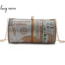 Bling Money Clutch Purses and Handbags Luxury Designer Brand Luxury Women Bag 2020 Rhinestone Party Crossbody Bag ZD2087 2024 - buy cheap