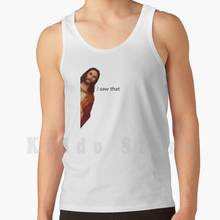 Jesus I Saw That tank tops vest sleeveless I Saw That Jesus Jesus Whatcha Doin I M Watching You I Saw That 2024 - buy cheap