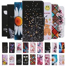 Funda de cuero pintada a la moda para Samsung Galaxy S20, S21, FE, Note 20, Ultra Coque, ranura para tarjeta, cierre magnético, protección, billetera 2024 - compra barato