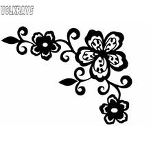 Volkrays Personality Car Sticker Flower Accessories Reflective Waterproof Cover Scratches Motorcycle Vinyl Decal,11cm*15cm 2024 - buy cheap