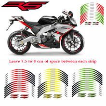 New high quality 12 Pcs Fit Motorcycle Wheel Sticker stripe Reflective  Rim For Aprilia RS 2024 - buy cheap