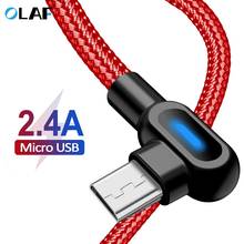 OLAF Micro USB Cable 2A 90 degree Fast Charging Sync Data Cord Cable For Samsung Huawei Xiaomi LG Andriod Micro usb Phone Cables 2022 - buy cheap
