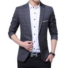Blazer clássico masculino de grife estilo coreano, jaqueta casual com botão tweed, 2021 2024 - compre barato