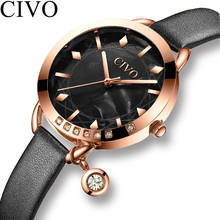 CIVO Fashion Watch Women Waterproof Quartz Watch Ladies Top Brand Luxury Female Watch Girl Leather Strap Clock Relogio Feminino 2024 - buy cheap