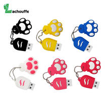 Cartoon Cat paw USB flash Drive 4GB 8gb 16gb Pen drive 32GB USB Stick Flash Drive 64GB 128GB Flash USB pendrive with Key Chain 2024 - buy cheap