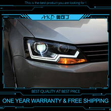 AKD tuning cars Headlight For VW Jetta MK6 Headlights LED DRL Running lights Bi-Xenon Beam Fog lights angel eyes Auto levels 2024 - buy cheap