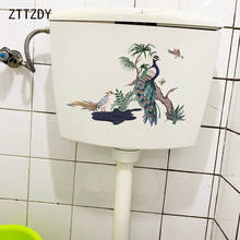ZTTZDY 25×17.3CM Classical Painting Peacock Home Room Wall Stickers Mural Personality Toilet WC Decoration T2-1313 2024 - buy cheap