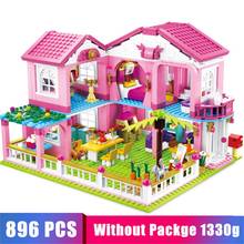 Girl Series Dream Villa Pink House Big Garden Building Blocks DIY Friends Bricks Educational Toys Birthday Gifts For Children 2024 - buy cheap