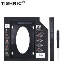 TISHRIC-carcasa de disco duro para ordenador portátil, caja/carcasa para adaptador de CD-ROM, 2 ° HDD, Caddy, 12,7mm, Optibay SATA 3,0 2,5 HD SSD 2024 - compra barato