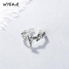 WYEAIIR Original Vintage Cute Branch Bird Sweet Simple Art Silver Color Female Resizable Opening Rings 2024 - buy cheap