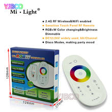 Miboxer-controle remoto sem fio 2.4g, tela sensível ao toque, lâmpada led, rgbw, com 18a