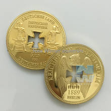 Позолоченный полый крест из металла с памятью во Второй мировой войне, размер 40 мм, сувенирное украшение, немецкая монета 2024 - купить недорого