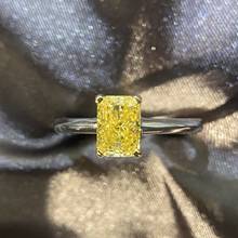 Anillo de zafiro amarillo de 5x7MM para mujer, exquisita 100%, corte radiante, joyería fina para fiesta de boda, venta al por mayor, 925 2024 - compra barato