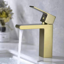 Bathroom Faucet Bathroom Basin Faucet Cold And Hot Water Mixer Sink Tap Single Handle Deck Mounted Brushed Gold Tap 2024 - buy cheap